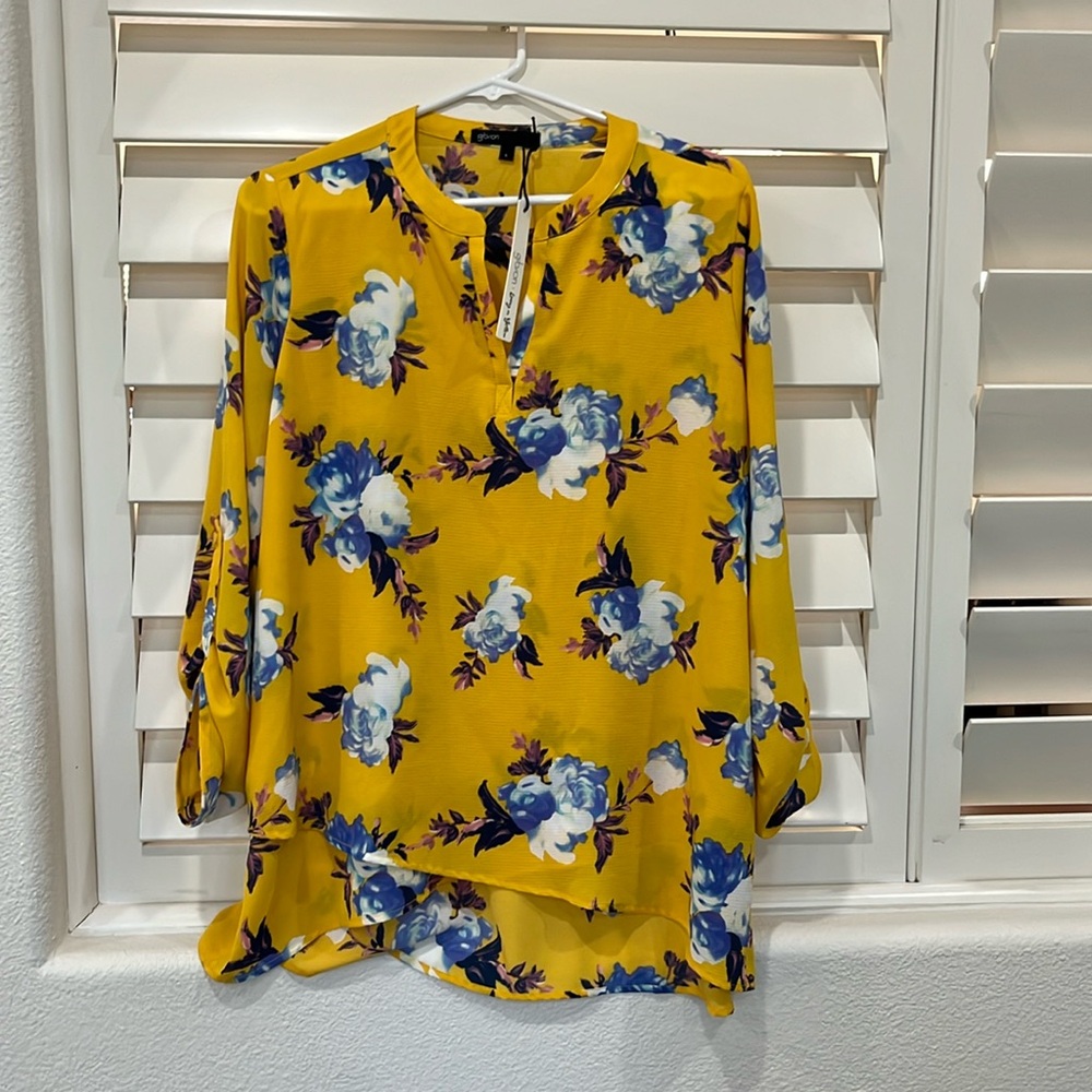 NWT Gibson Long-sleeve Blouse- Large